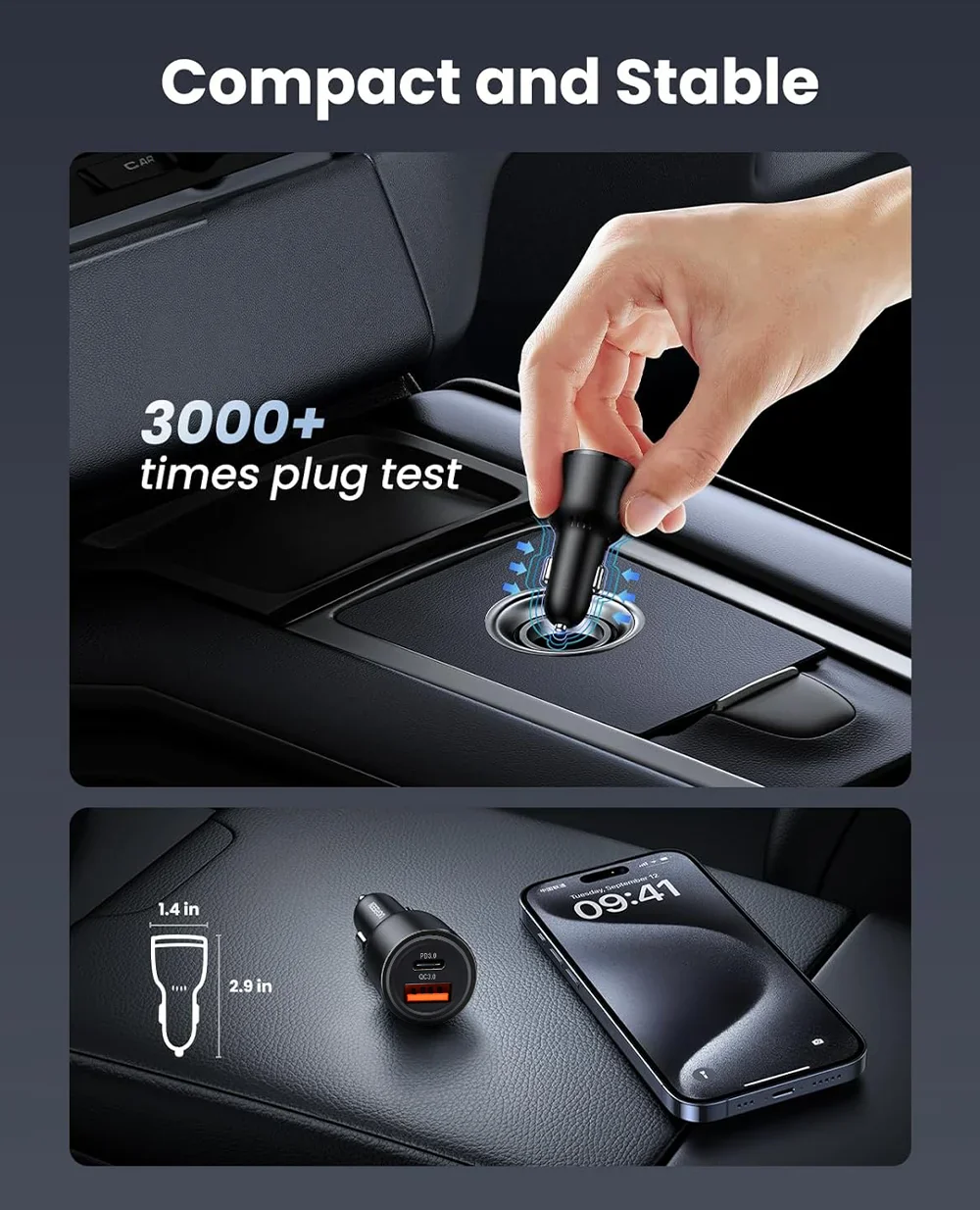 125W Max Fast Car Charger - 2 Ports - Image 12