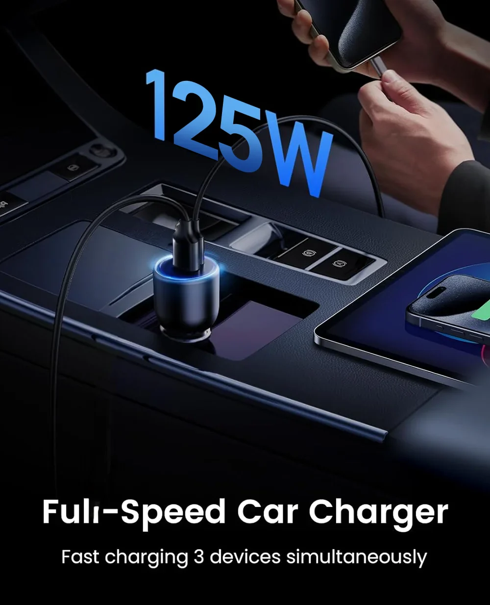 125W Max Fast Car Charger - 2 Ports - Image 7